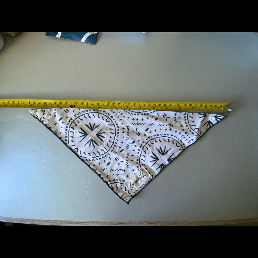Black and White Pattern Boho Dog Bandana
